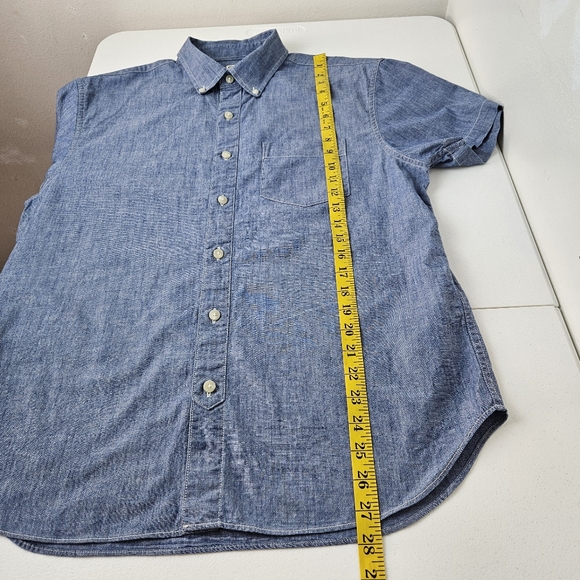 Bonobos Men's Cotton Chambray Short Sleeve Standard Fit Button Down Shirt M - Picture 8 of 8